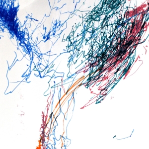 2aaaaa. Denise Amare ''Gradius'' Colored Sharpies On Paper 24'' X 18'' $175
