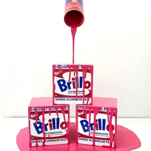 Joe Suzuki ''Happy Accident -Brillo Boxes (Magenta)