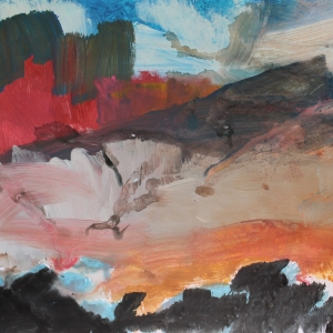 Daniel Malidor ''Landscape 3'' Acrylic On Paper 24'' X 36'' $225