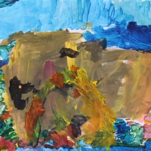 Daniel Malidor ''Untitled 2'' Acrylic On Paper 18'' X 24'' $150