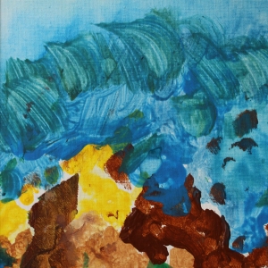Daniel Malidor ''Untitled'' Acrylic On Canvas Board 12'' X 14'' $75 SOLD