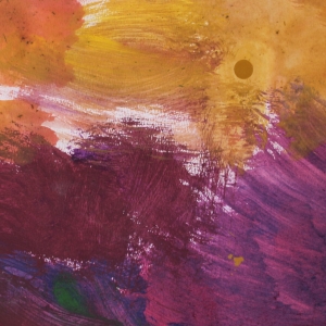 Daniel Molidor ''Red Sky'' Acyrlic On Paper 12'' X 16'' $75
