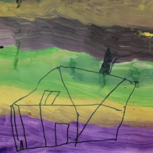 Daniel Molidor ''Untitled' Acrylic And Colored Markers On Paper 18'' X 24'' $150