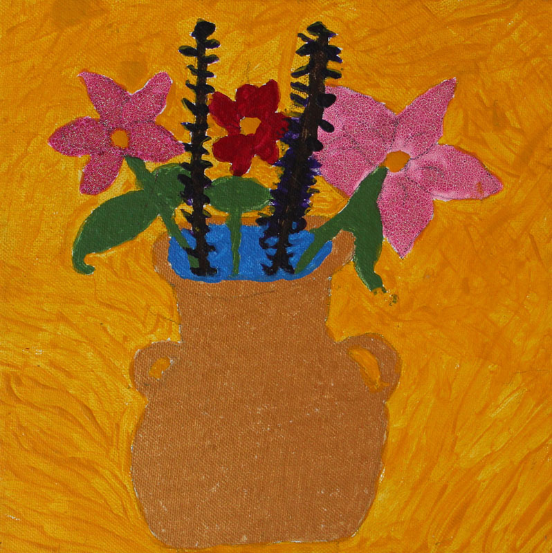 Flower in Yellow Vase