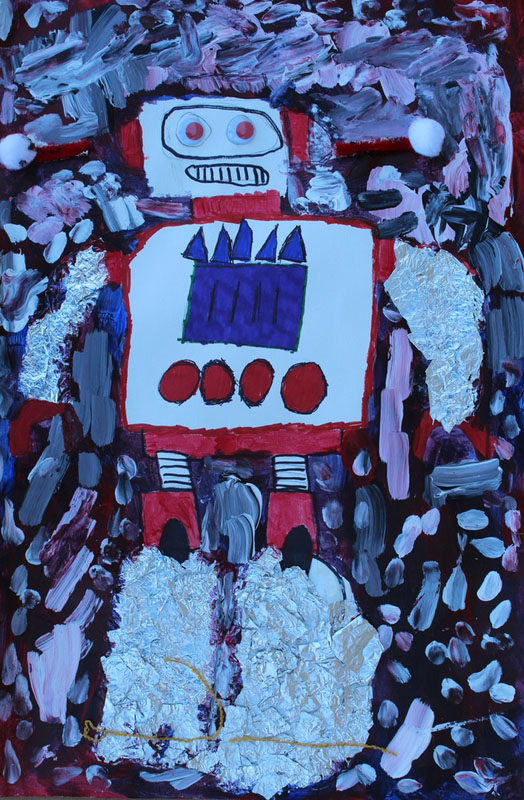 The Red Iron Steel Robot
